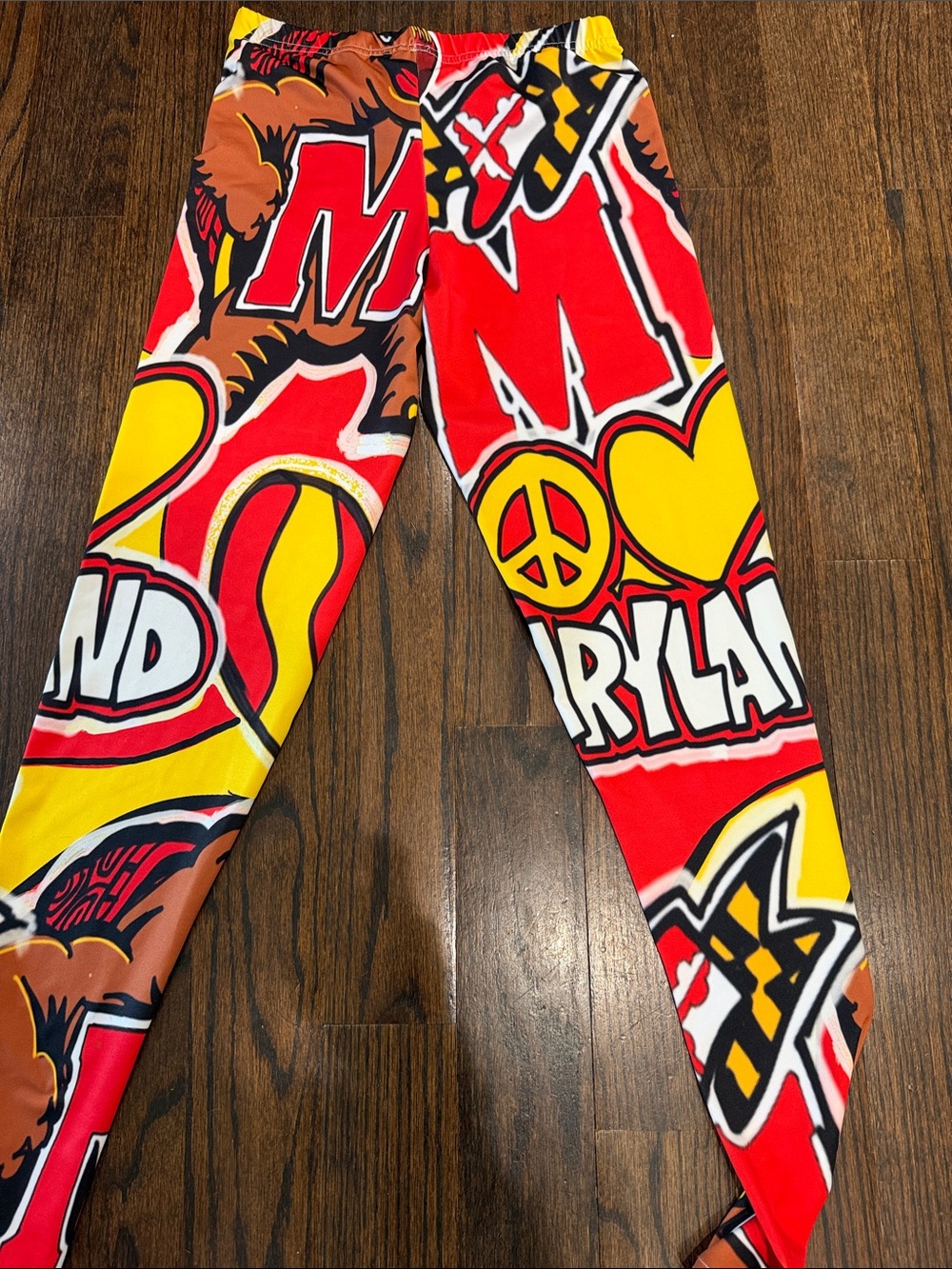Univ of Maryland   tailgate leggings